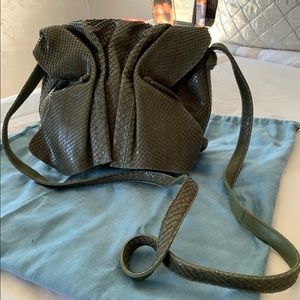 Carlos falchi python crossbody bag